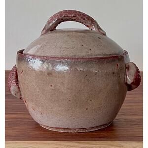 Vintage Hand Crafted Pottery Honey Pot Jam Jelly Sugar